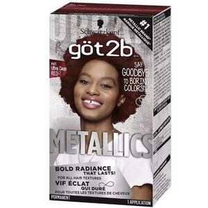 NEW Schwarzkopf Got2b Metallics M65 Ultra Deep Red Hair Dye